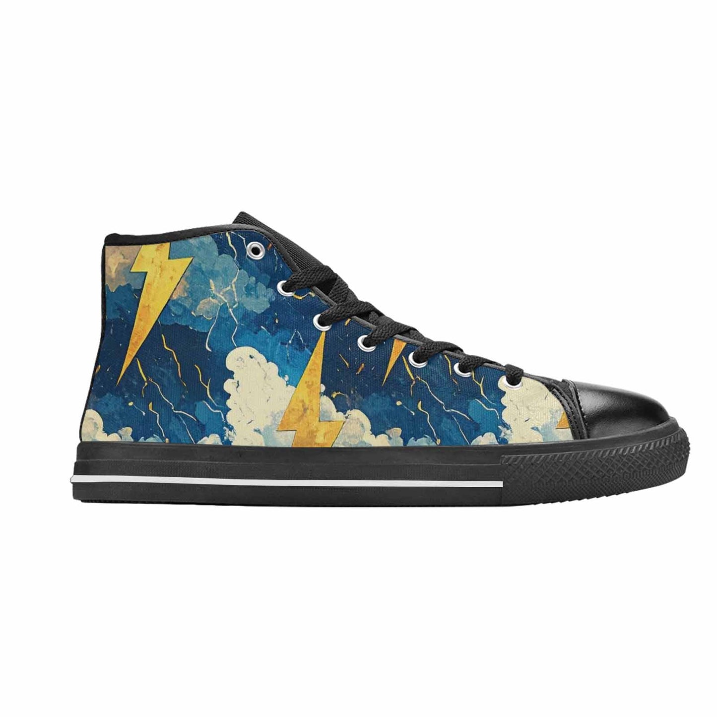 WOMEN'S Lightning Bolt High Top Canvas Y2K Sneakers