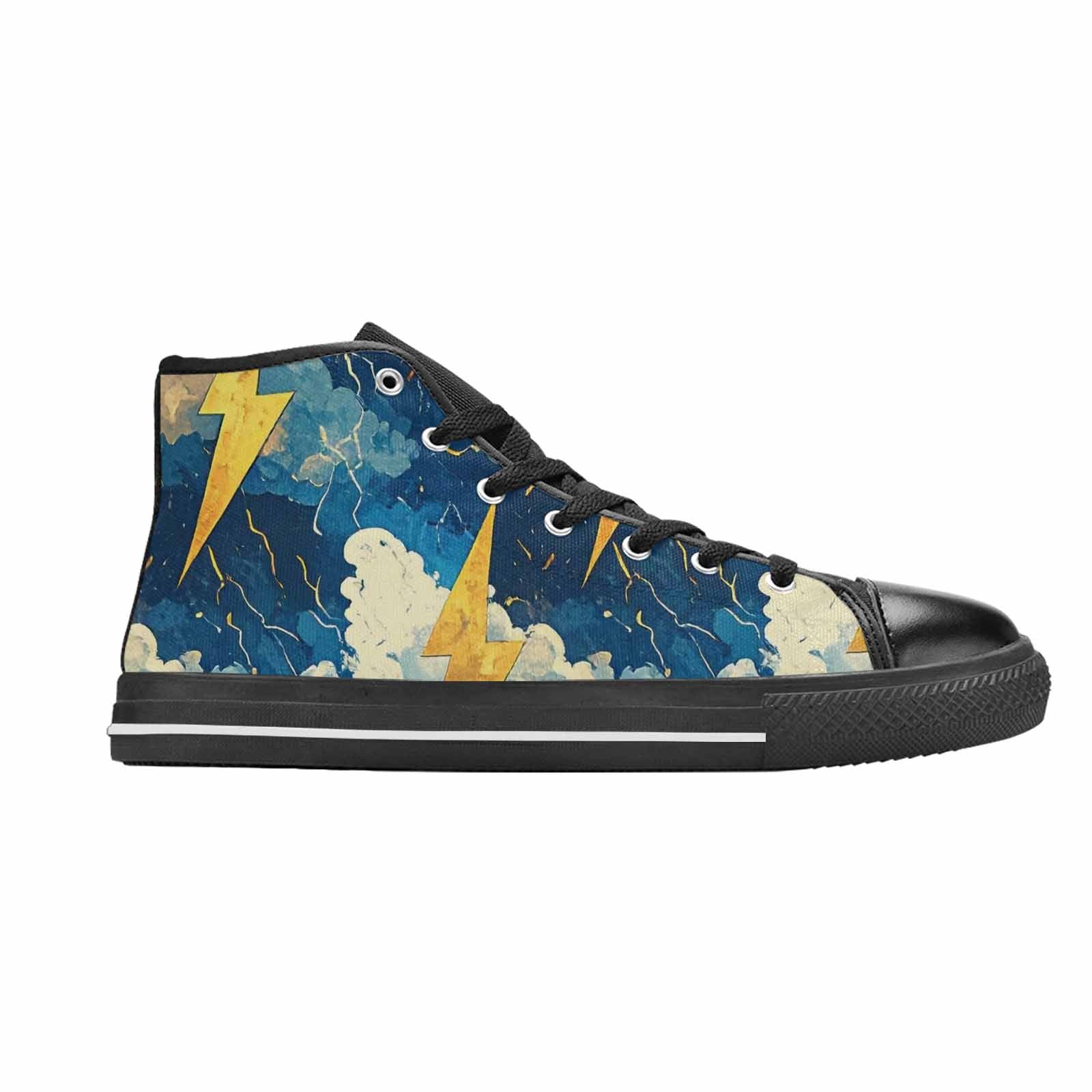 WOMEN'S Lightning Bolt High Top Canvas Y2K Sneakers