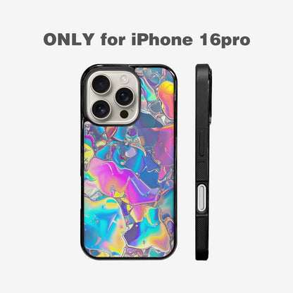 iPhone 16 Pro Case — Holographic Iridescent Shimmer Pattern Hundreds Of, Personalized Phone Case