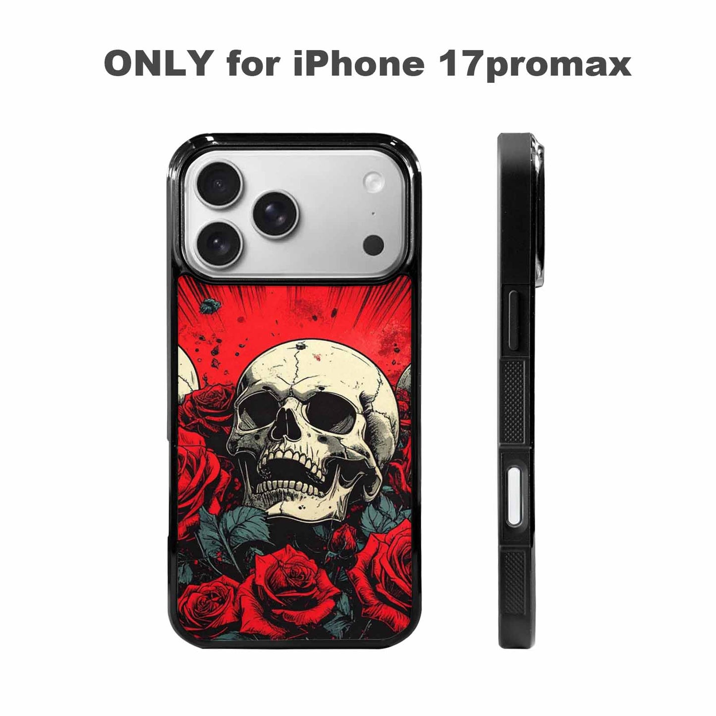 iPhone 17 Pro Max Case — Skull Dark Art Gothic Print Gothic, Custom Printed Phone Case