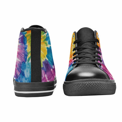 MEN'S Tie Dye Swirl High Top Canvas Surreal Shoes
