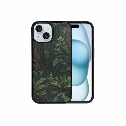 iPhone 15 Case — Seamless Pattern Ancient Redwood Forest Giant, Custom Phone Case