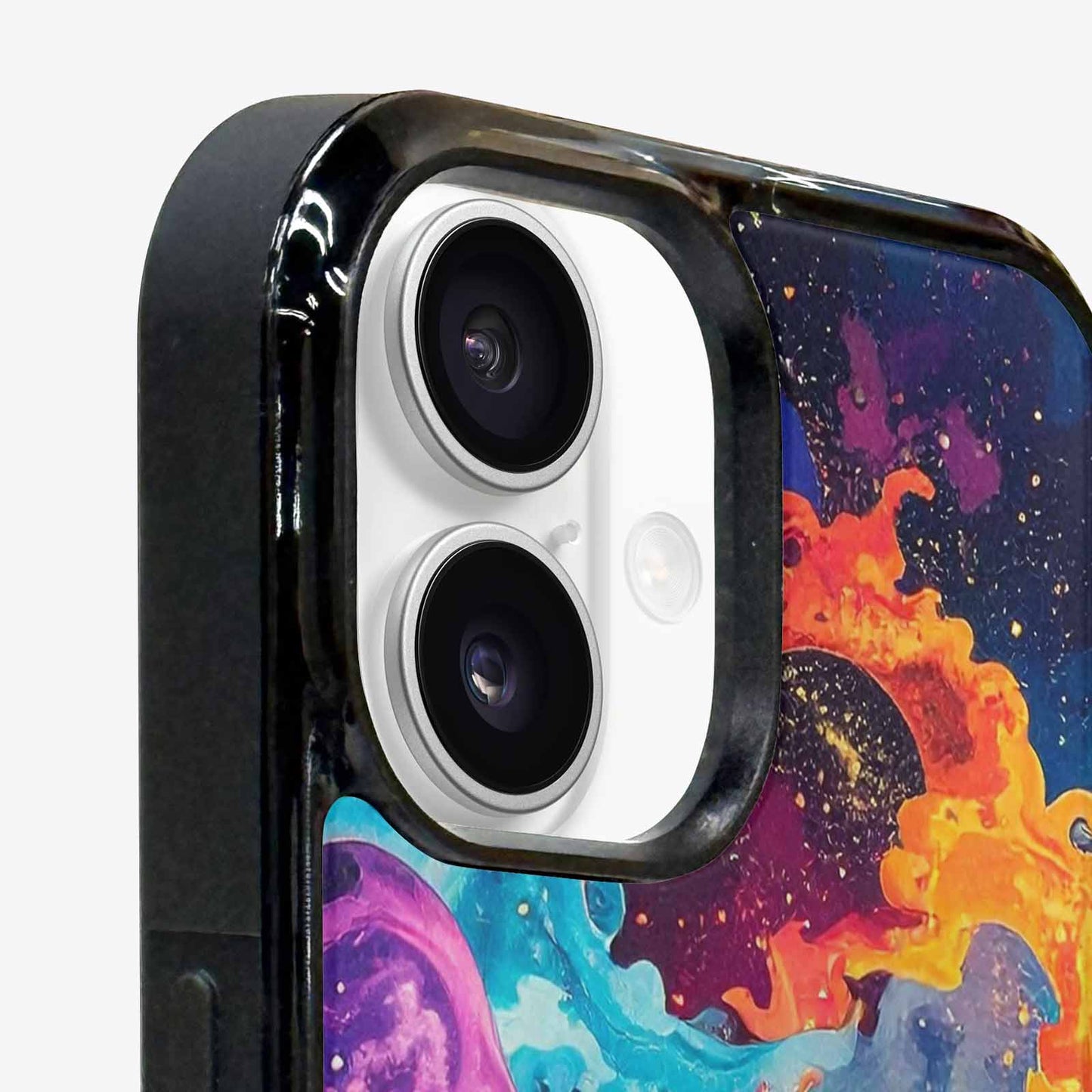 iPhone 16 Case — Cosmic Creature And Object Mashup Pattern, Custom Printed Phone Case