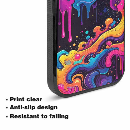 iPhone 15 Case — Neon Drip Galaxy Custom, Custom Art Phone Cover