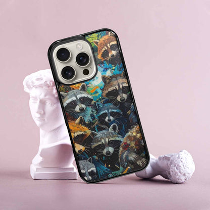 iPhone 16 Pro Case — Raccoon Bandit Raccoon Bandit Pattern Hundreds, Personalized Phone Case