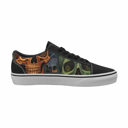 WOMEN'S Skulls  Camo Skulls Lace-Up Canvas Vivid Sneakers
