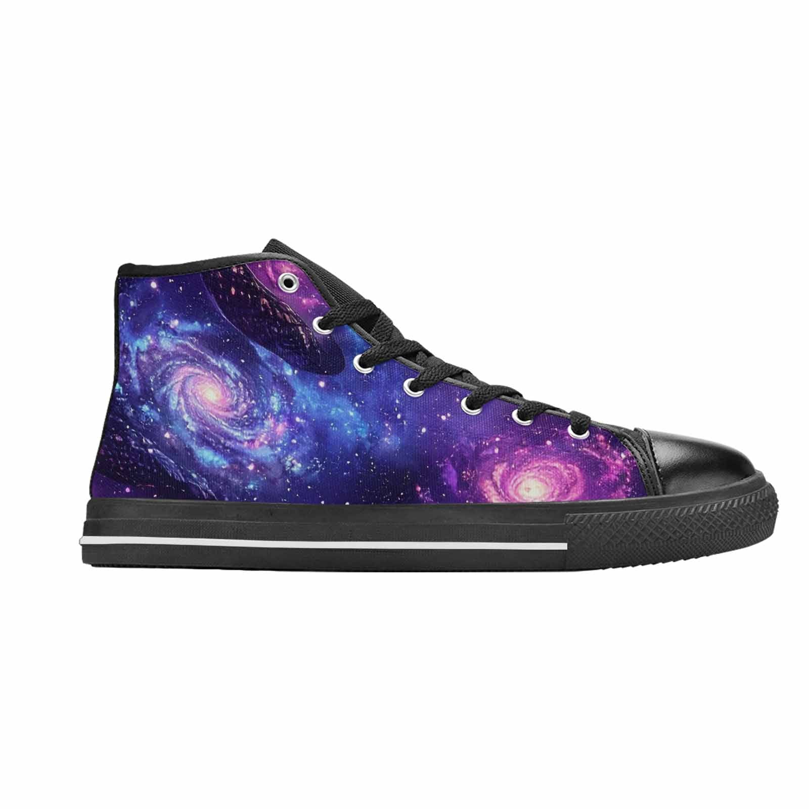 MEN'S Galaxy Snake Print High Top Canvas Vivid Shoes