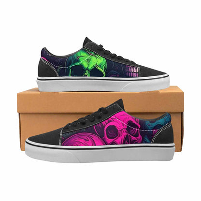 MEN'S Skulls - Neon Canvas Lace-Up Vivid Sneakers
