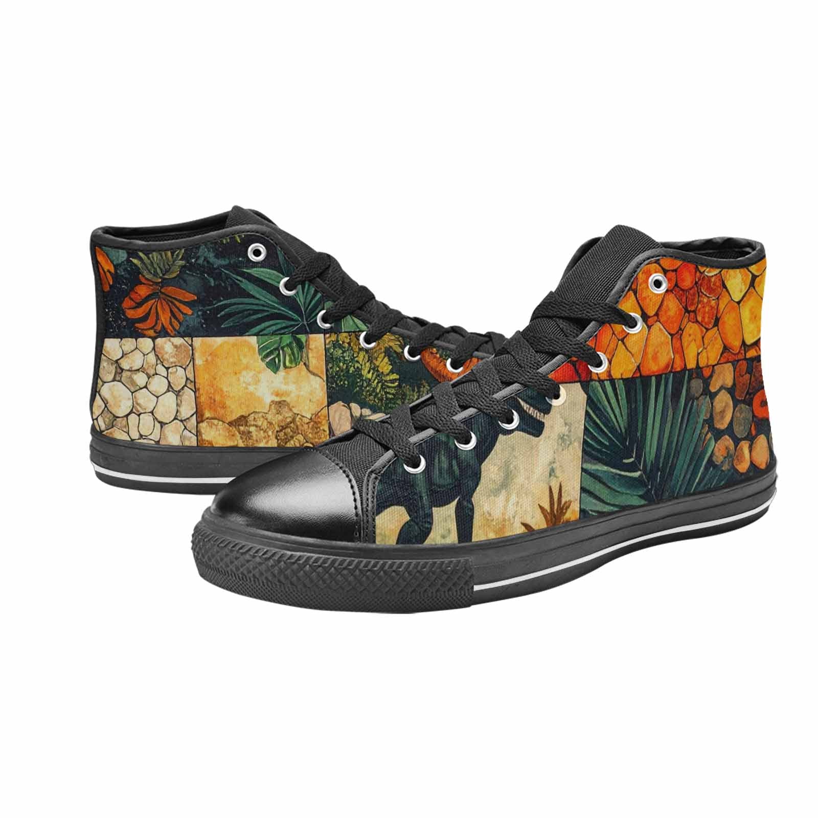 WOMEN'S Dinosaur Silhouette High Top Canvas Dreamcore Shoes