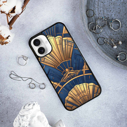 iPhone 16 Plus Case — Art Deco Illustration Pattern, Custom Print Case Cover