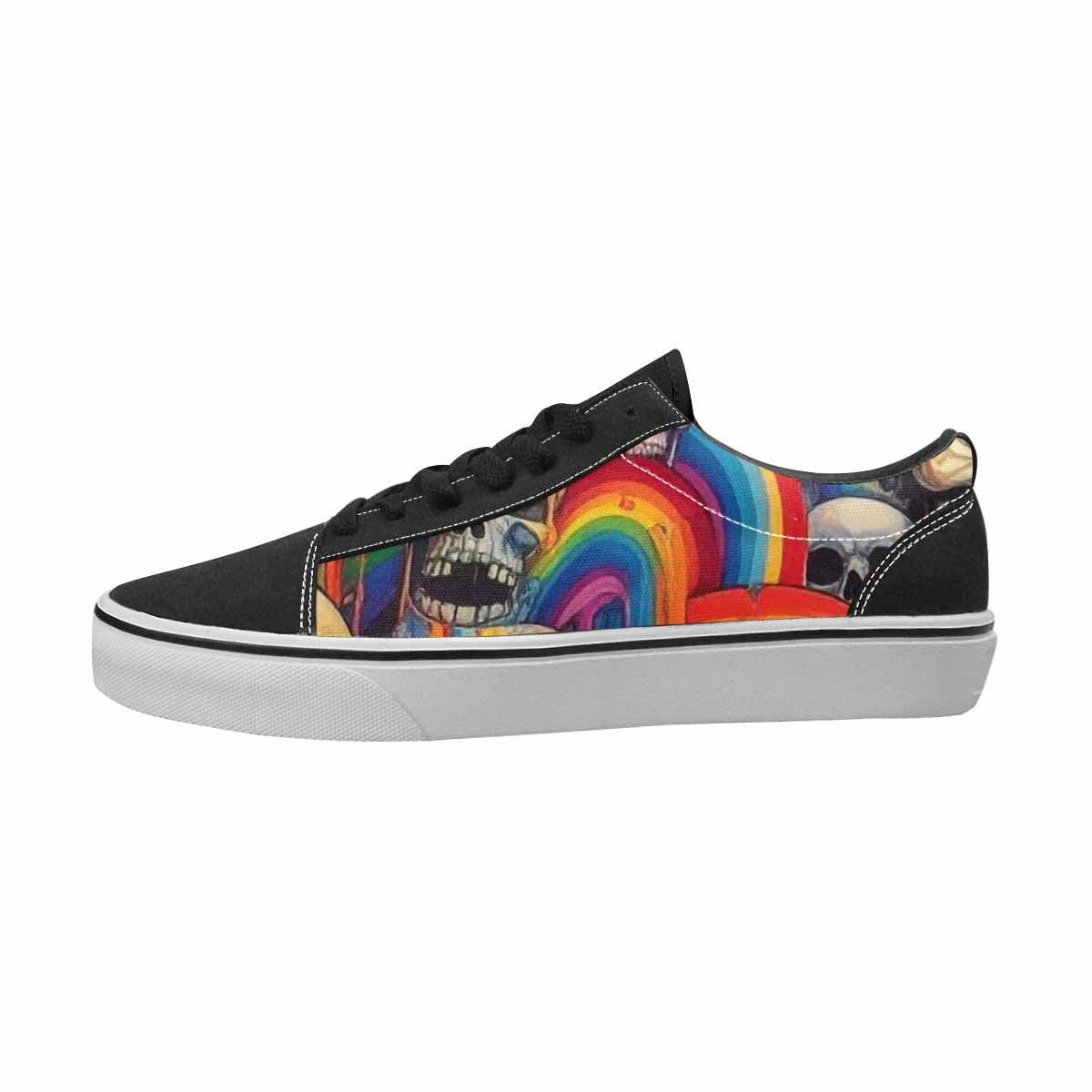MEN'S Skulls Canvas Graphic Print Dreamcore Custom Canvas Shoes