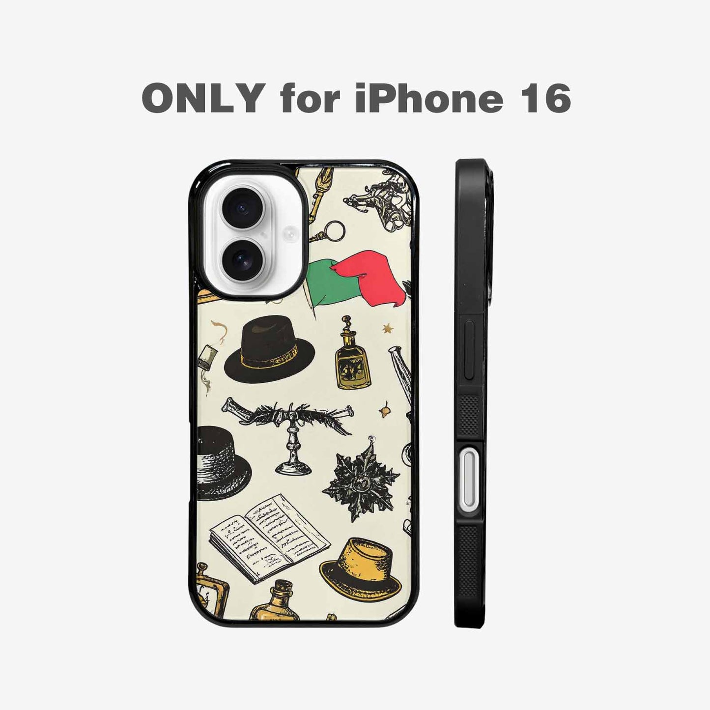 iPhone 16 Case — Noir Spy Silhouette Pen Ink Noir, Custom Art Phone Cover