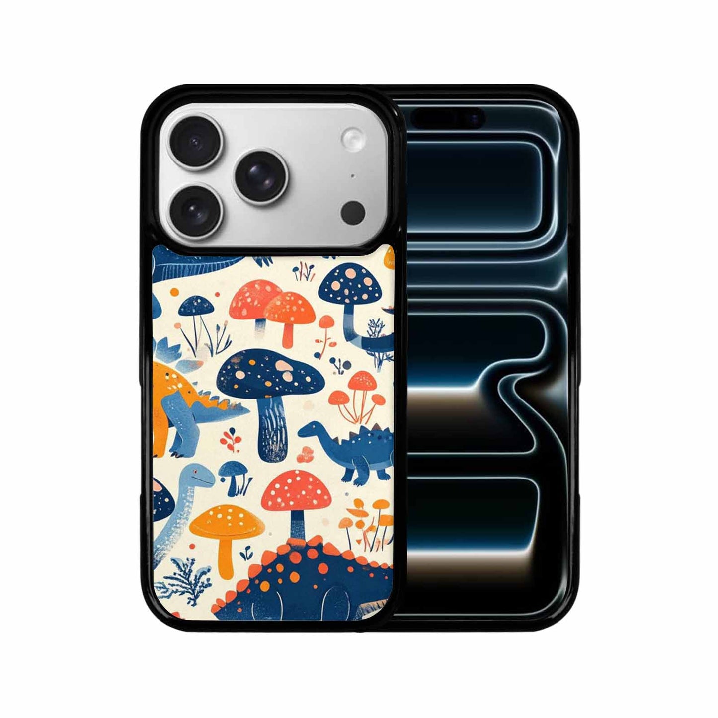 iPhone 17 Pro Case — Vintage Dinosaurs Mushroom Retro Vintage, Personalized Phone Case
