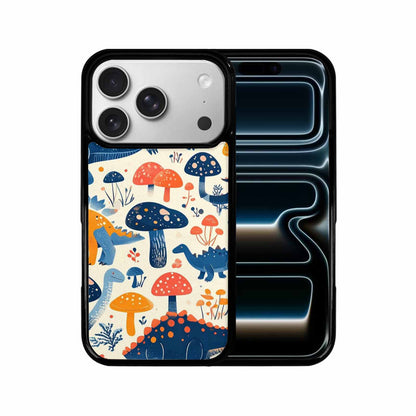 iPhone 17 Pro Case — Vintage Dinosaurs Mushroom Retro Vintage, Personalized Phone Case