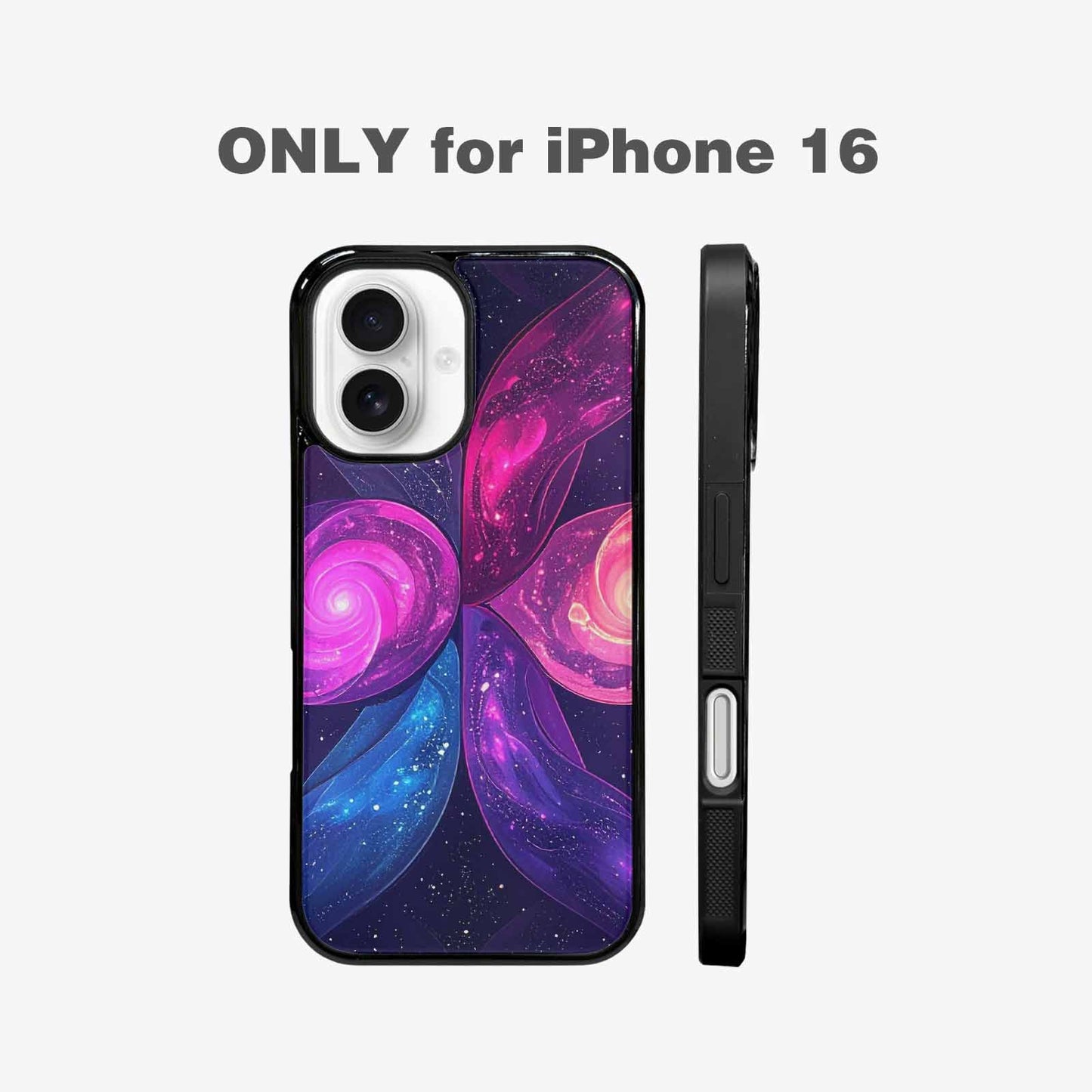 iPhone 16 Case — Rose Galaxy Art Seamless Pattern Vibrant, Unique Phone Case Design