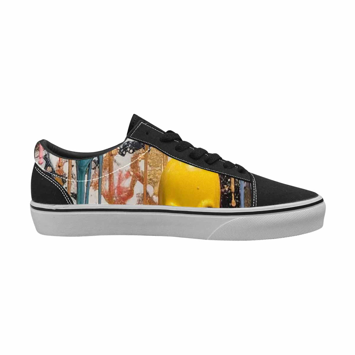 WOMEN'S Aliens  Marble Melting Lace-Up Canvas Kaleidoscope Sneakers