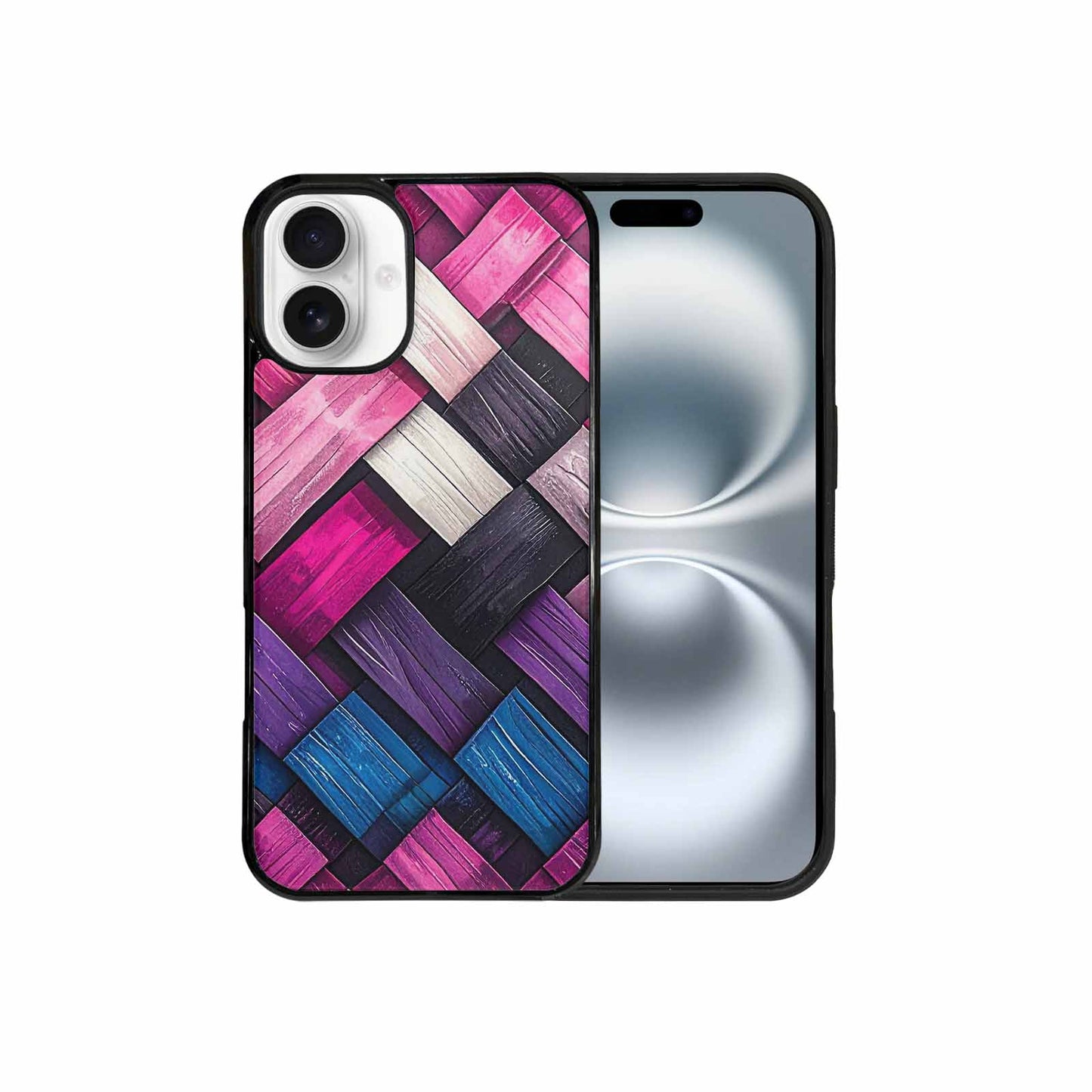 iPhone 16 Plus Case — Genderfluid Flag Color Theme Small Rainbow, Custom Art Phone Cover