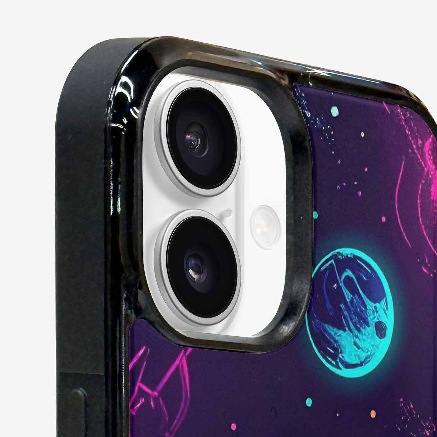 iPhone 16 Plus Case — Space Galaxy Astronaut Pattern Planets Stars, Custom Print Case Cover
