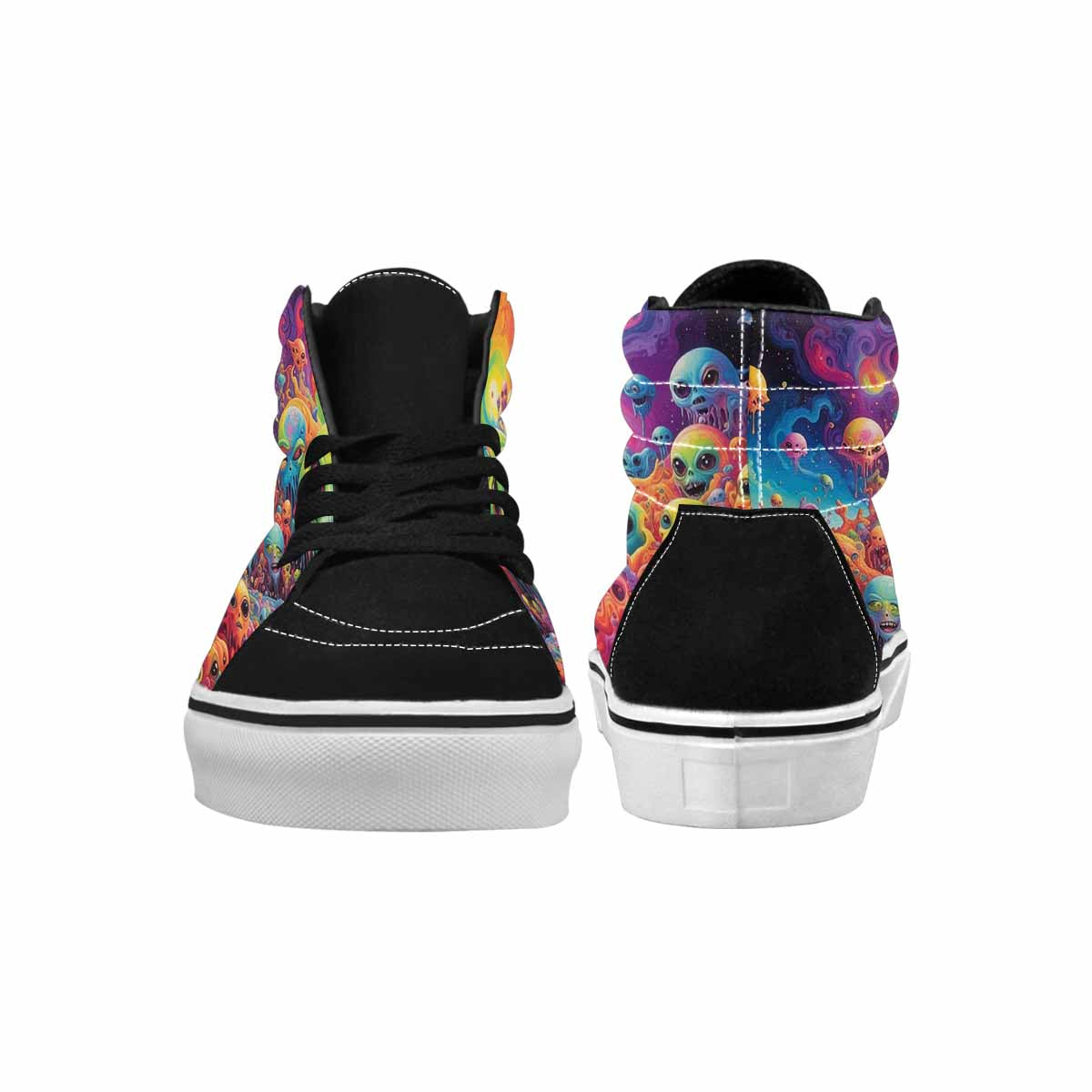 MEN'S Aliens  Tie Dye High Top Canvas Dreamlike Custom Shoes