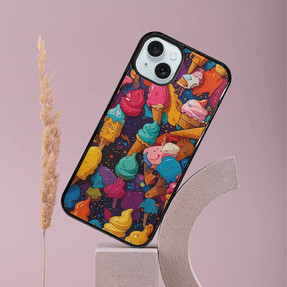 iPhone 15 Plus Case — Ice Cream Motif Ice Cream Motifs, Custom Designed Case Cover