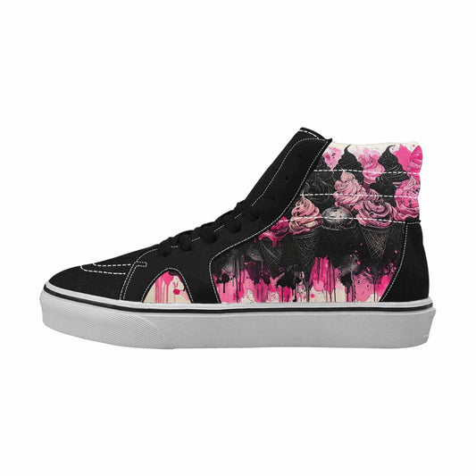 WOMEN'S Ice Cream Motif High Top Canvas Vivid Sneakers