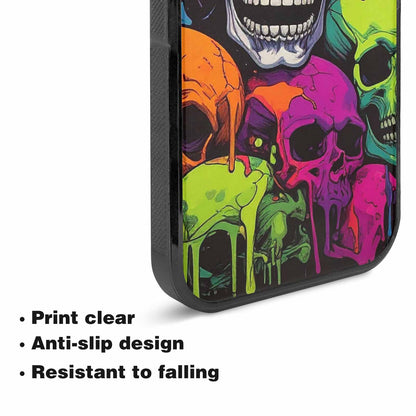iPhone 15 Plus Case — Vibrant Camo 1000\'s Of Skeletons Neon, Customized Protective Case