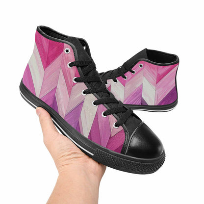MEN'S Genderfluid Flag Color High Top Canvas Aesthetic Sneakers