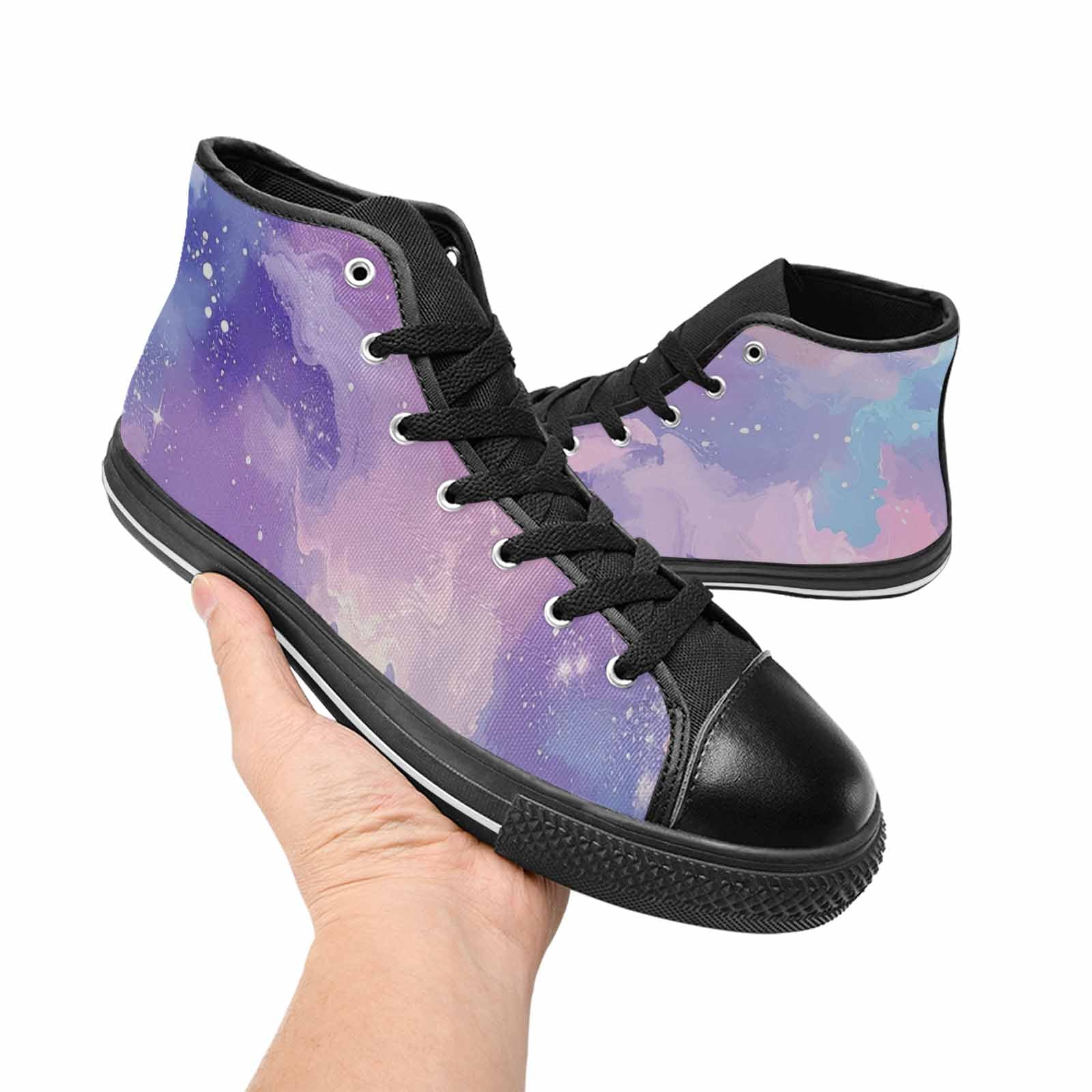 MEN'S Galaxy Art - High Top Canvas Wallpaper Art Shoes