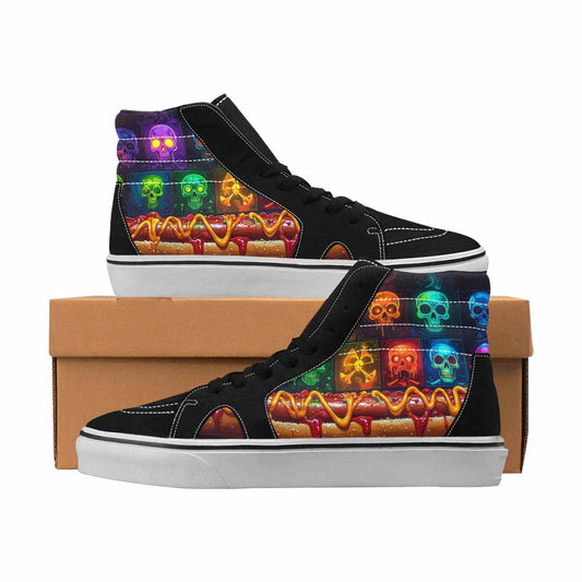 MEN'S Skulls High Top Canvas Made To Order Cottagecore Custom Canvas Shoes