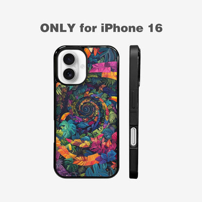 iPhone 16 Case — Toucan Jungle Toucan Jungle Pattern Hundreds, Custom Printed Phone Case