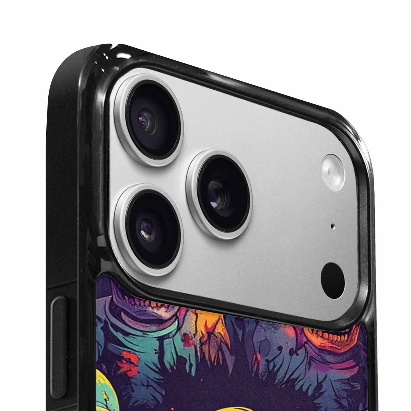 iPhone 17 Pro Max Case — Halloween Zombie Horror Repeat Gothic Skulls, Custom Phone Case