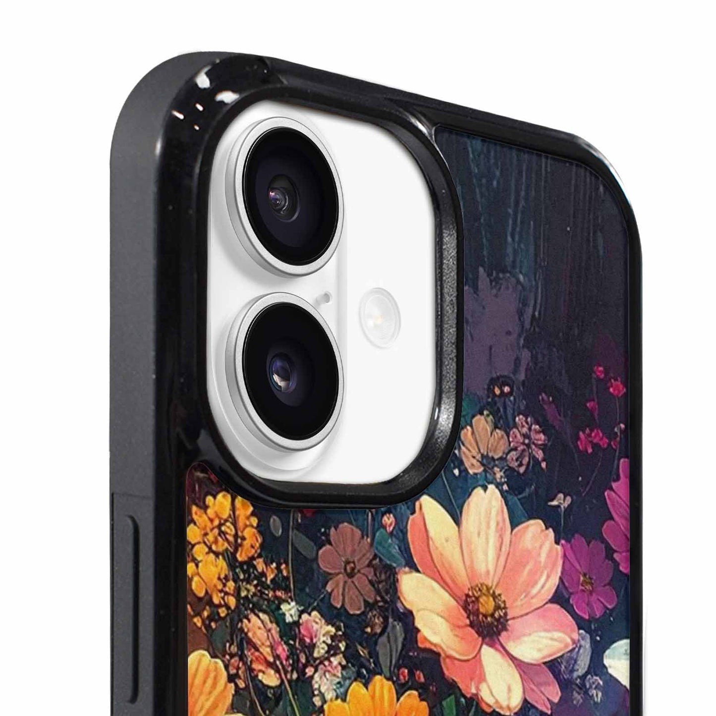 iPhone 17 Case — Shadowy Glitch Floral Pattern Floral, Personalized Phone Case