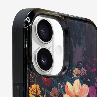 iPhone 16 Plus Case — Shadowy Glitch Floral Pattern Hundreds Of, Custom Phone Case