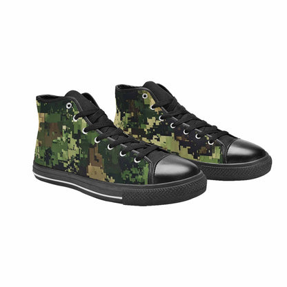 MEN'S Military Camouflage Blotch High Top Canvas Cottagecore Custom Shoes