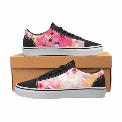 WOMEN'S Cherry Blossom Branch Cherry Lace-Up Canvas Cottagecore Sneakers