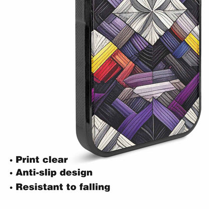 iPhone 15 Plus Case — Asexual Flag Color Theme Small Rainbow, Original Design Phone Case