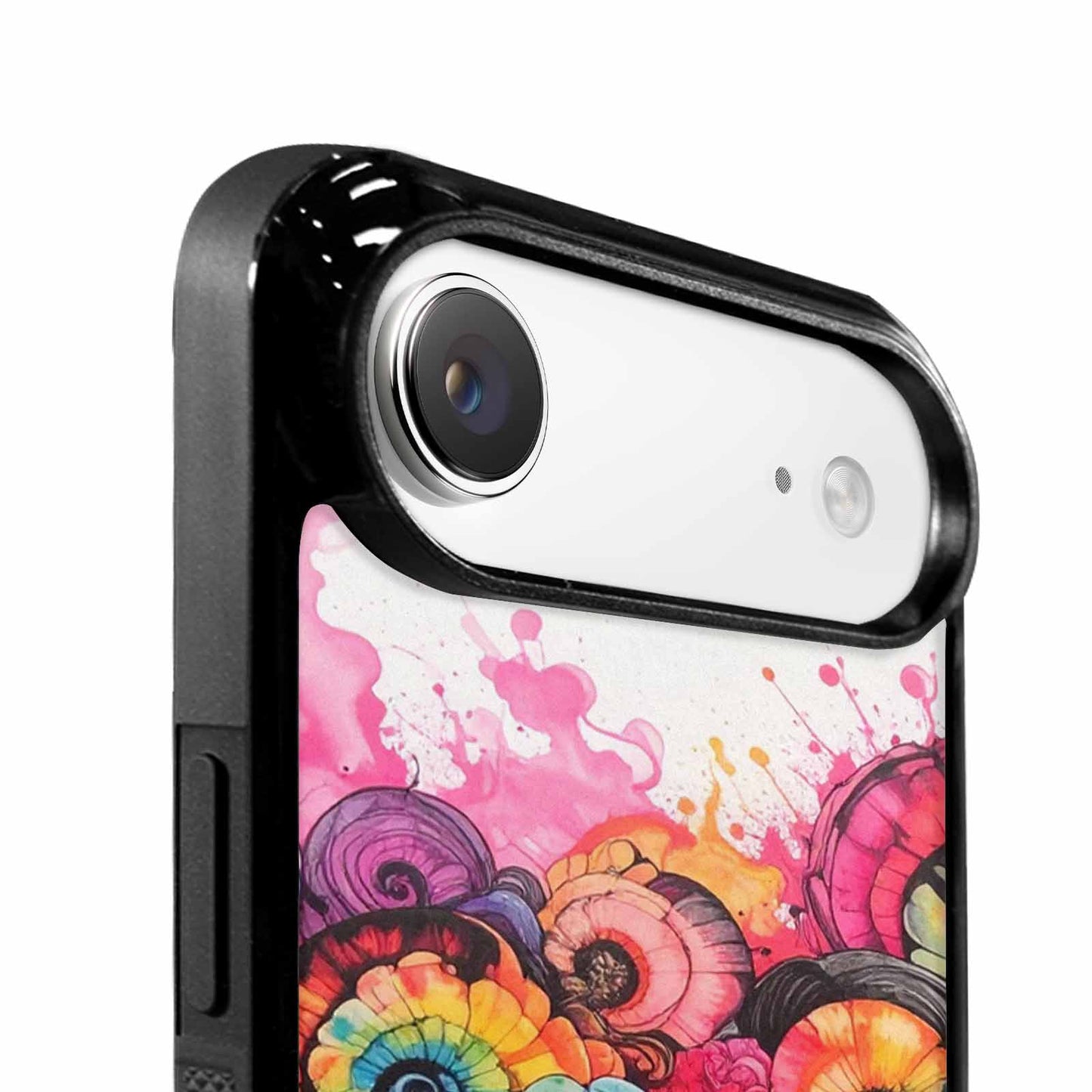 iPhone 17 Air Case — Tie Dye Swirls Black Pink Tie, Custom Print Case Cover