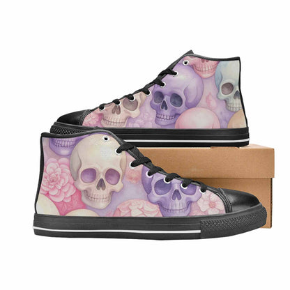 MEN'S Skulls - Pastel High Top Canvas Neon Fantasy Sneakers