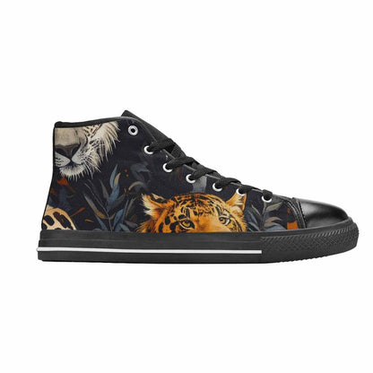 WOMEN'S Animal Print High Top Canvas Dark Academia Custom Sneakers