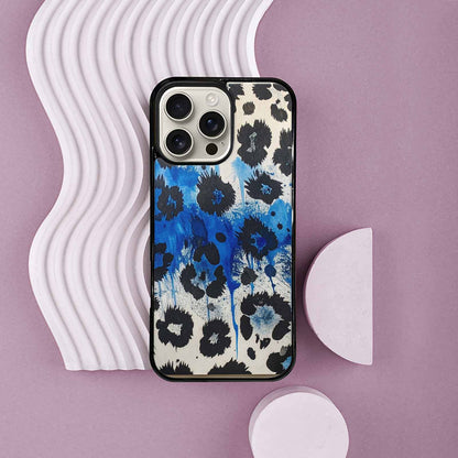 iPhone 16 Pro Max Case — Animal Print Black Blue Ink Animal, Customized Protective Case