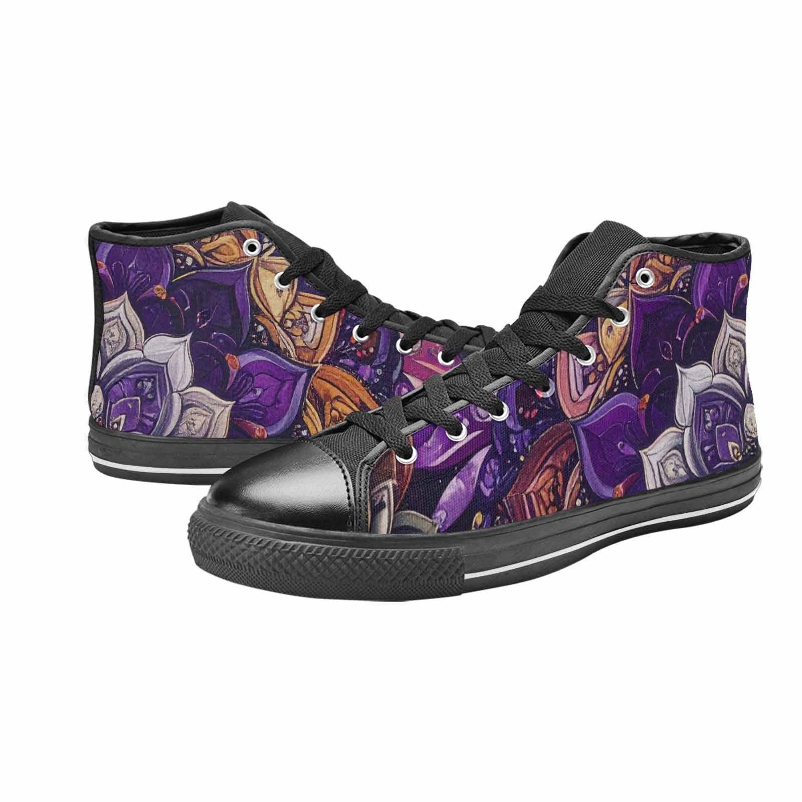 WOMEN'S Mandala High Top Canvas Wallpaper Art Shoes