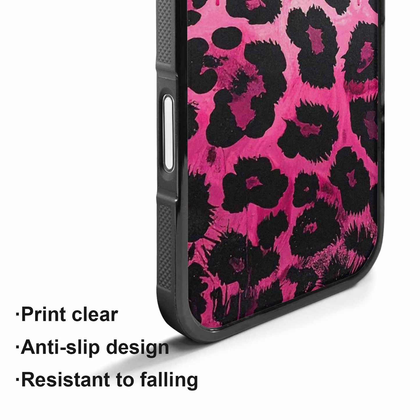 iPhone 17 Case — Black &amp; Pink Ink Animal Print, Custom Phone Case