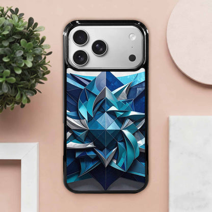 iPhone 17 Pro Max Case — Geometric Origami Art Pattern Original Art, Custom Art Phone Cover