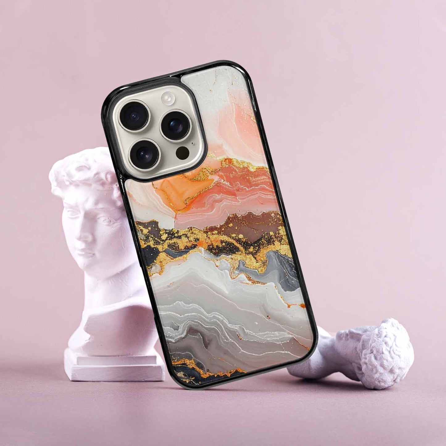 iPhone 16 Pro Case — Marble Vein Marble Veins Pattern Hundreds, Custom Made Phone Cover