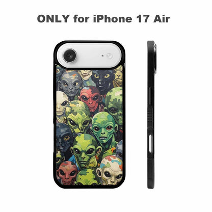 iPhone 17 Air Case — Aliens Camo Aliens Pattern Hundreds Alien, Custom Art Phone Cover