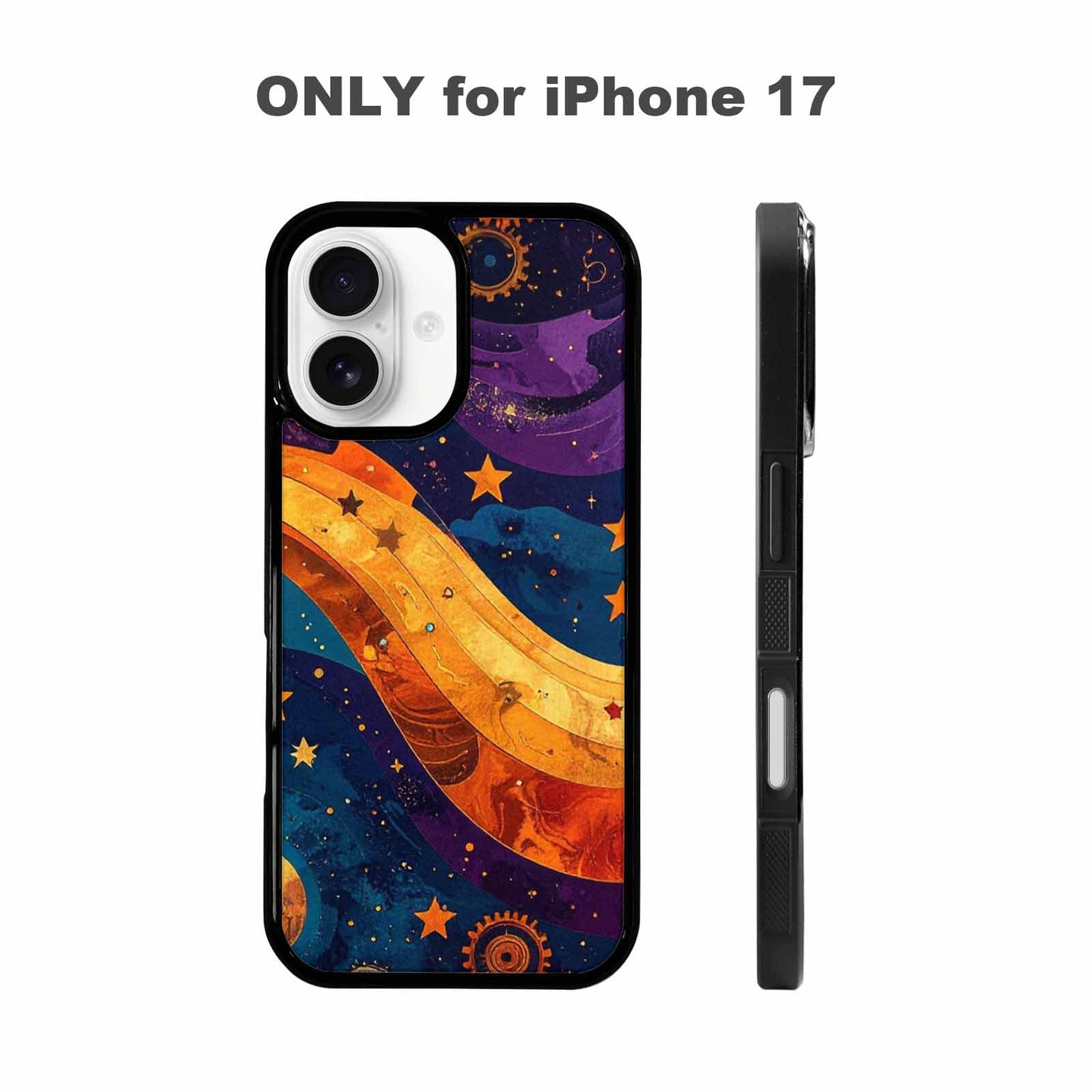 iPhone 17 Case — Steampunk Galaxy Art Seamless Galaxy Space, Original Design Phone Case