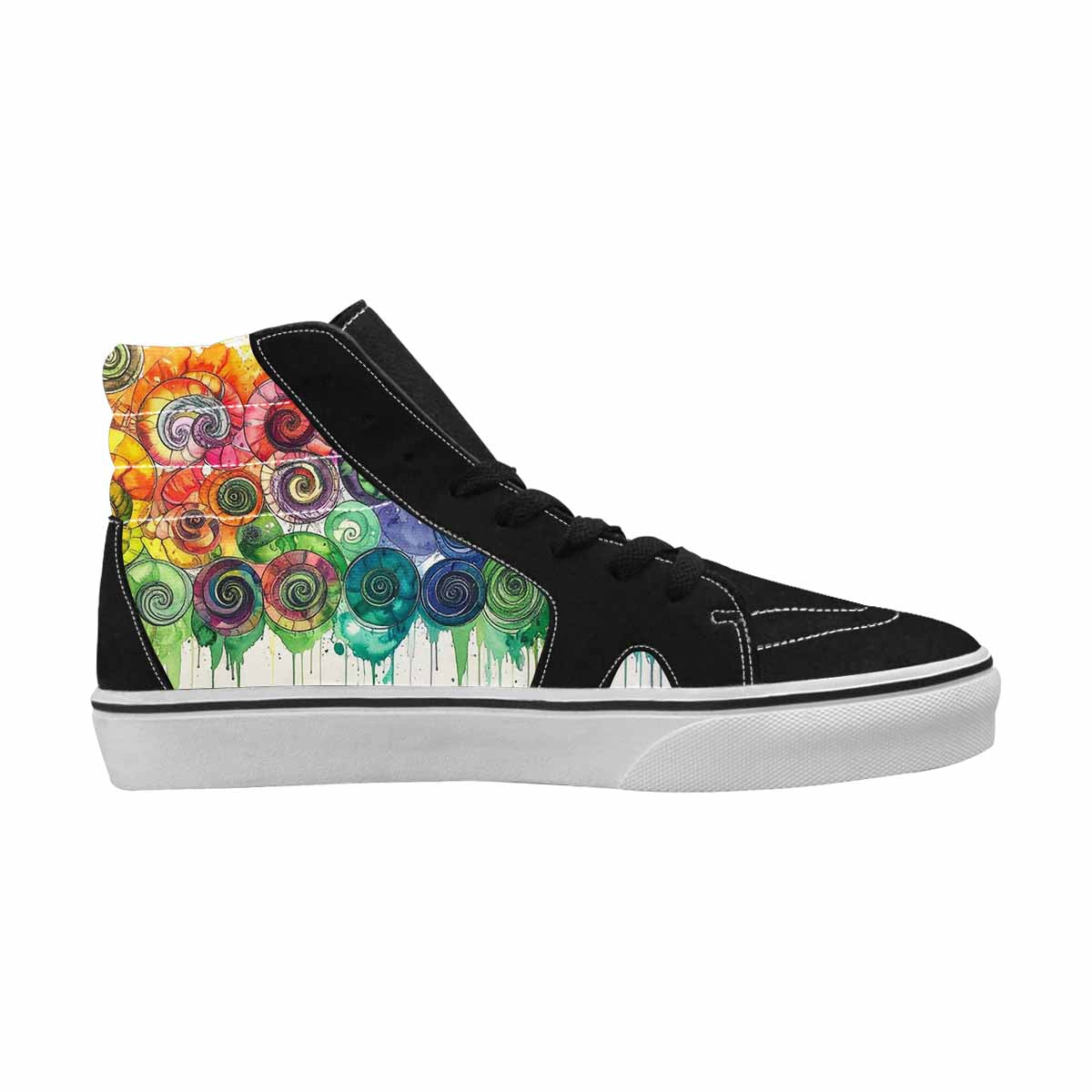 MEN'S Tie High Top Canvas Dark Academia Custom Sneakers