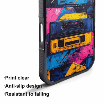 iPhone 17 Pro Case — Seamless Tileable Pattern Of Overlapping Retro, Custom Printed Phone Case