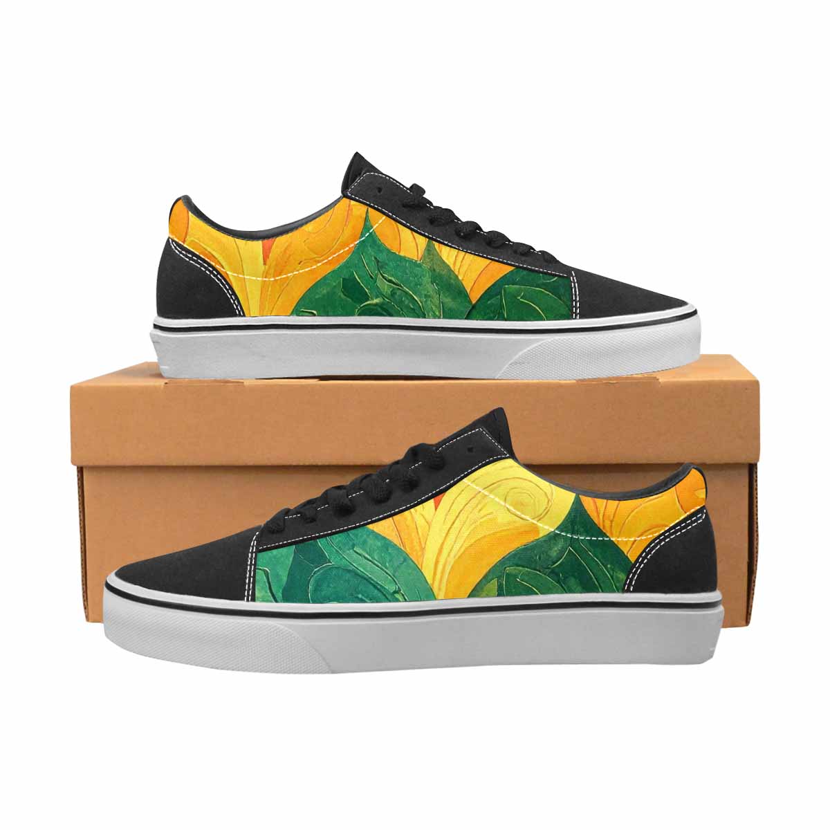 WOMEN'S Rainbow Pride Flag Canvas Lace-Up Surreal Custom Shoes