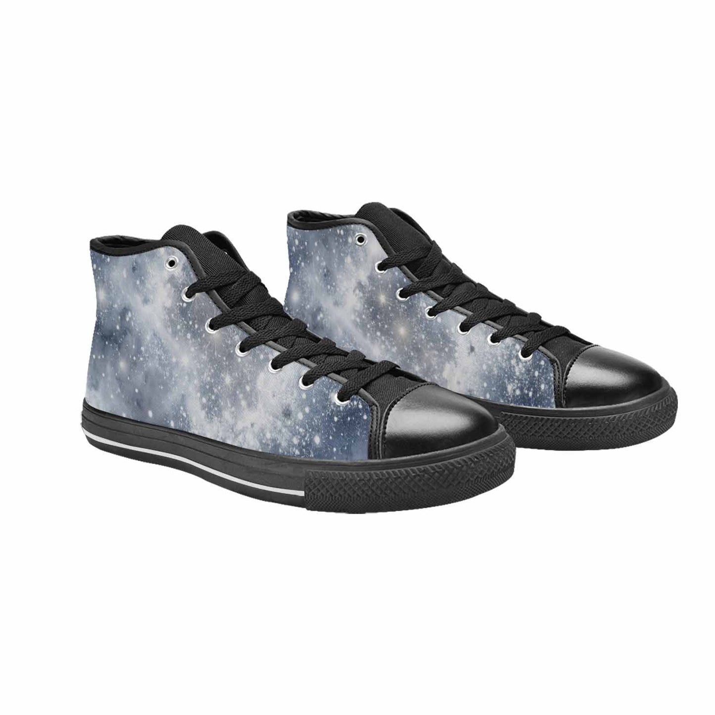 WOMEN'S Galaxy Art - High Top Canvas Neon Fantasy Shoes